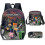(Shoulder bag, E) KINZON  Primary And Secondary School Schoolbags  Game Peripheral Backpack Three-piece Set 2
