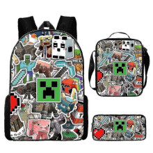 (3pcs, Y) KINZON  Primary And Secondary School Schoolbags  Game Peripheral Backpack Three-piece Set