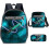 (3pcs,V)KINZON  Primary And Secondary School Schoolbags  Game Peripheral Backpack Three-piece Set 5