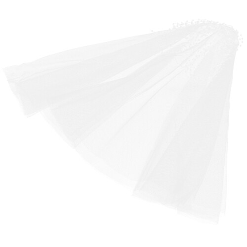 4Pcs Short Tulle Wedding Veil With Comb For Bride