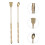 2 Sets 2Pcs Incense Spoon Burner Accessories Golden 10