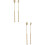 2 Sets 2Pcs Incense Spoon Burner Accessories Golden 8