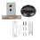 (Gold) Stainless Steel Door Lock with Handle Pull Ring for Cabinet 1