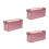 3Pièces Boîte Rose À Couvercle Pour Biscuits Bonbons Multi-Usage 7