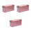 3Pièces Boîte Rose À Couvercle Pour Biscuits Bonbons Multi-Usage 8