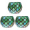 3Pcs Candle Tea Light Holder Mosaic Glass Decor 3