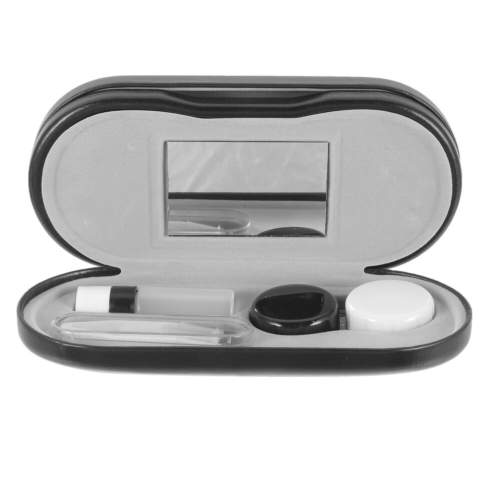 Inoomp 2 Sets Glasses Box Double Layer Portable Lens Organizer