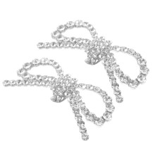 5 Pairs Removable Bow Knot Shoe Clips For Bridal Wedding Shoes