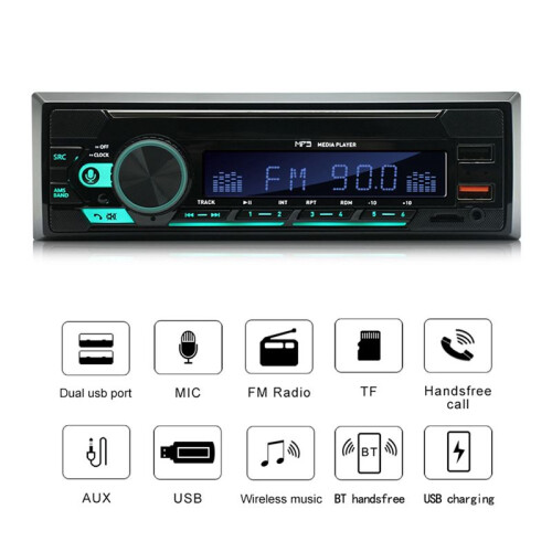 4-kanals 45W bilradio Bluetooth MP3-afspiller til bil 1