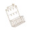 3Pcs Wall Hanging Storage Basket Key Hook Decorative Bronze Basket 3