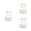 3Pcs Wall Hanging Storage Basket Key Hook Decorative Bronze Basket 5