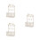 3Pcs Wall Hanging Storage Basket Key Hook Decorative Bronze Basket 6