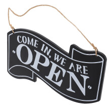 4 Pcs Wooden Open Closed Door Sign Hanging Pendant Decorative