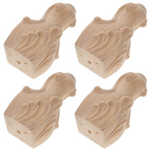 4Pcs Unfinished Wood Furniture Legs For Sofa Chair Coffee Table