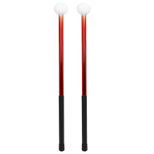5 Pairs Felt Head Alloy Drumsticks For Marching And Practice