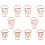2 Pieces Clip Coffee Cup Paper Figured Clips Large 11