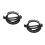 2Pièces Lunettes De Grand Angle Noires Silicone Confortables 9