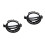 2Pièces Lunettes De Grand Angle Noires Silicone Confortables 10
