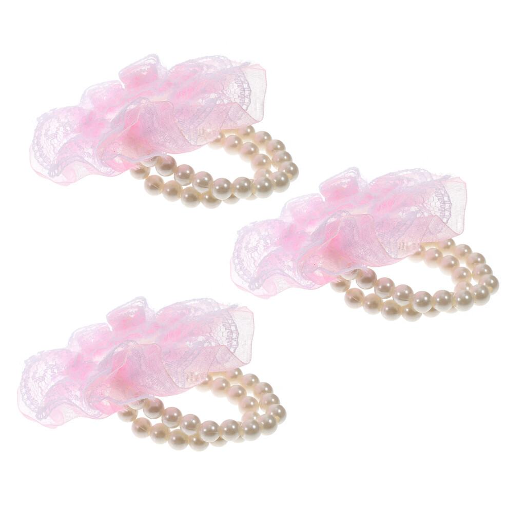 Photos - Bracelet 50 Pcs Corsage Wristlets Wedding Supplies Lace Pearl 