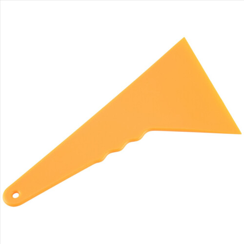 Plastic gele auto-stickerfolie schraper 23,6 x 12,3 cm 1