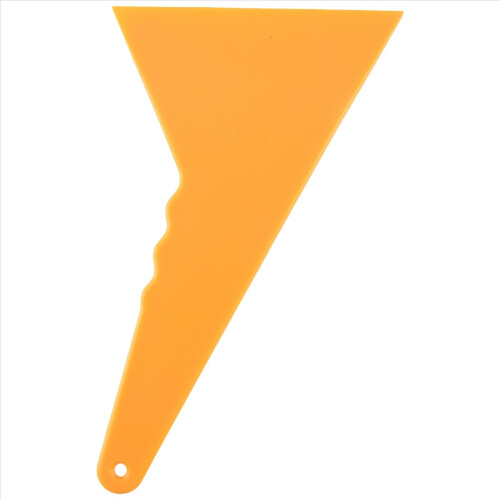 Plastic gele auto-stickerfolie schraper 23,6 x 12,3 cm 2