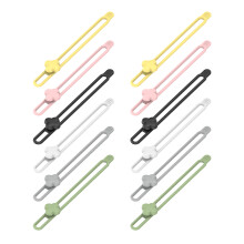 24Pcs Durable Silicone Cable Strap Cord Organizer Reusable Wire Ties