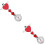2Pcs Creative Nurse Hanging Watch For Doctor Decor Use Red 6