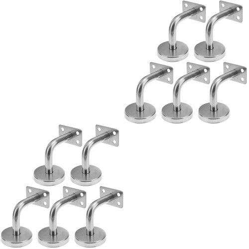 2 Pack Chrome Bannister Brackets Railing Armrest Elder 2
