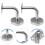 2 Pack Chrome Bannister Brackets Railing Armrest Elder 8
