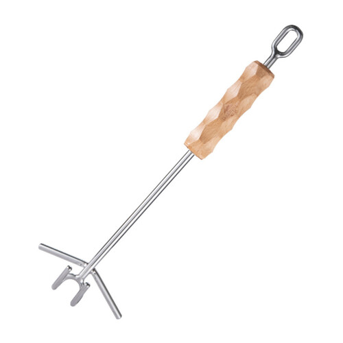 Lange Handgreep Oven Lifter Van Rvs En Hout 2