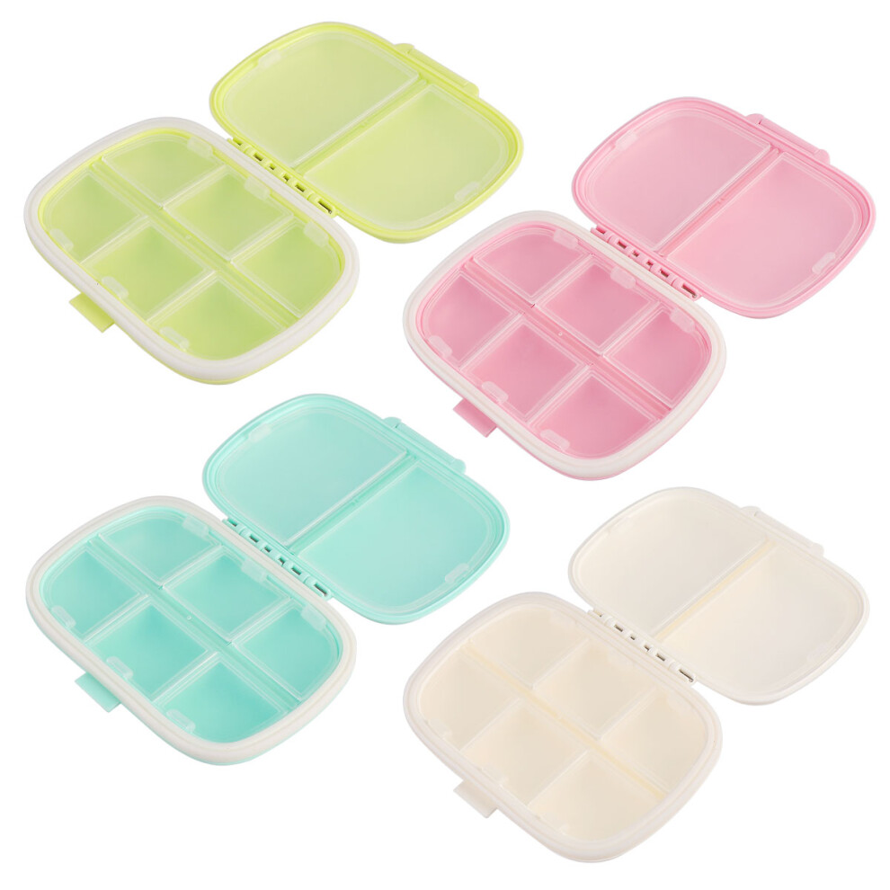 Aboofan 8 Pcs 8-Grid Portable Pill Box Organizer