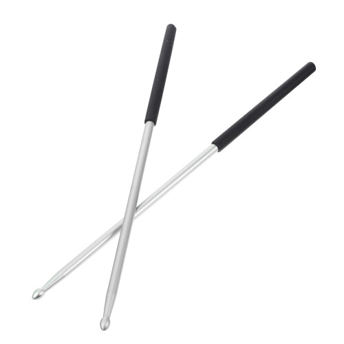 2 Pairs Metal Drum Sticks Mallets Percussion Accessory