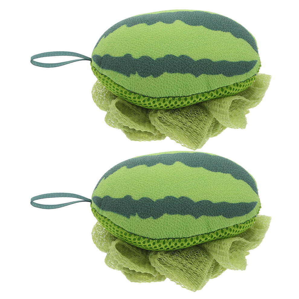Villcase 2Pcs Cute Watermelon Bath Scrubber For Exfoliating Body