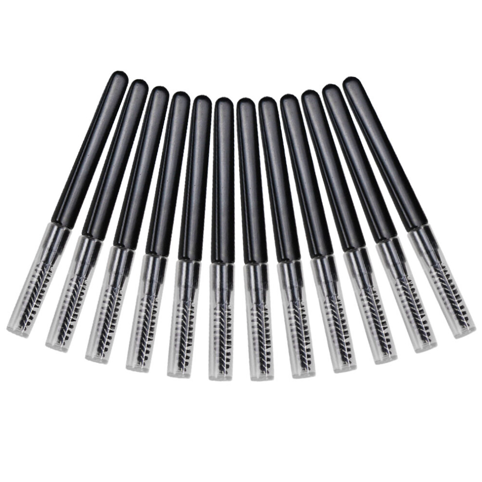 Villcase 80 Pcs Eyelash Comb With Lid Suite Spiral Nylon Miss