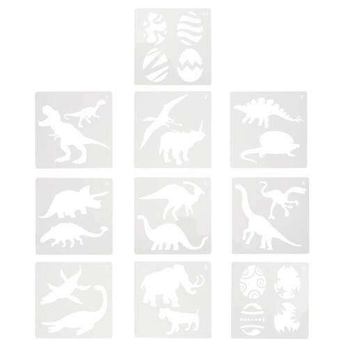 80 Pcs Dinosaur Painting Template Reusable Drawing Stencil