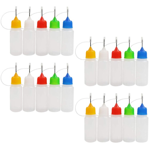 60 Pcs Needle Tip Glue Bottle Precision Applicator With Lids 2