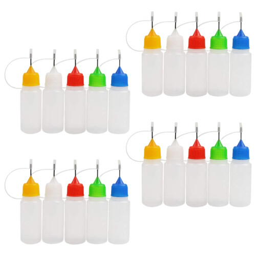 60 Pcs Needle Tip Glue Bottle Precision Applicator With Lids 1