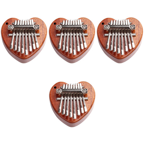 4 Sets Wooden Mini Fingertip Kalimba 2