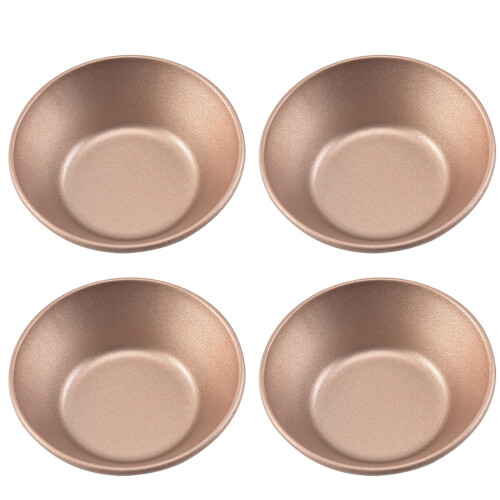 8 Pcs Carbon Steel Round Mini Pie Baking Molds For Egg Tart Pudding