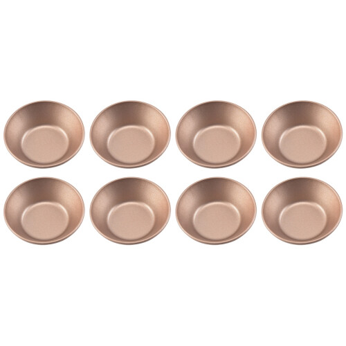 8 Pcs Carbon Steel Round Mini Pie Baking Molds For Egg Tart Pudding 1