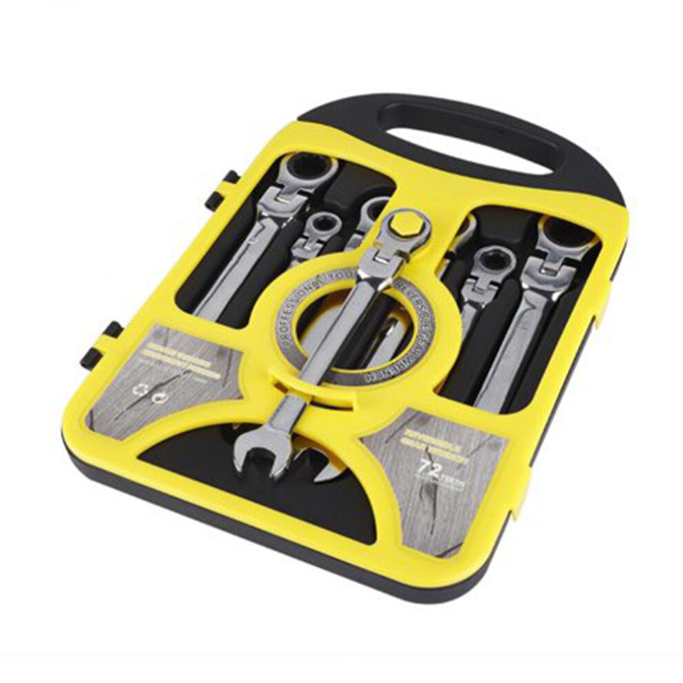 7Pcs Flexible Head Ratchet Spanner Set 8-19Mm 685922999948