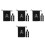 4Pcs Halloween Pirate Drawstring Bags Polyester 15.5X11.5Cm Black 6