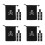 4Pcs Halloween Pirate Drawstring Bags Polyester 15.5X11.5Cm Black 8