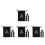 4Pcs Halloween Pirate Drawstring Bags Polyester 15.5X11.5Cm Black 4