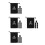 4Pcs Halloween Pirate Drawstring Bags Polyester 15.5X11.5Cm Black 5