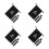 4Pcs Halloween Pirate Drawstring Bags Polyester 15.5X11.5Cm Black 7