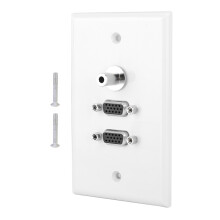 2 VGA Port 3.5mm Female Wall Plate for Home Theater