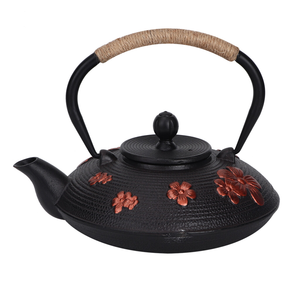 0.9L Red Cherry Cast Iron Teapot Kettle Drinkware-image-OPC-PKYCVG6-NEW