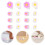 2Sets Soft Silicone Toe Spacers Multi Color Nail Polish Toe Separators 8