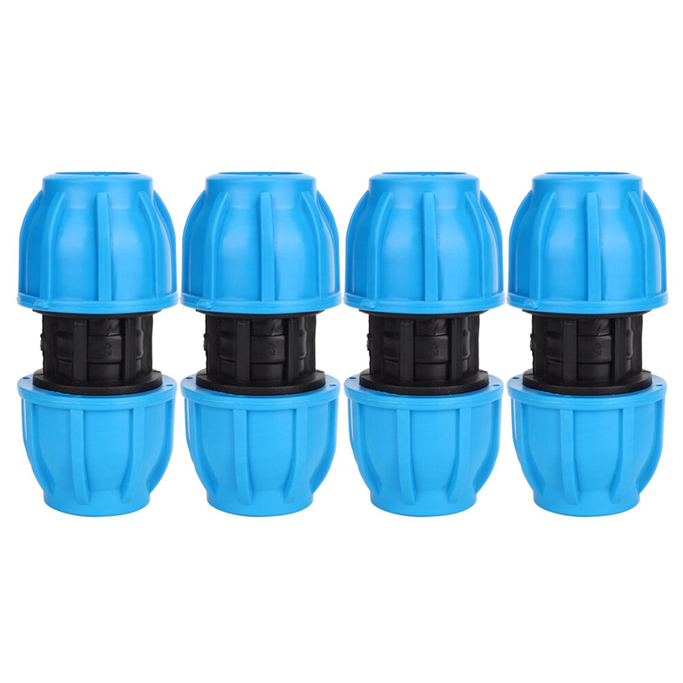 4Pcs Pe Plastic 25Mm To 25Mm Straight Water Pipe Connector Fitting 685922001054